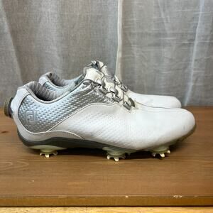 Footjoy Womens D.N.A BOA Leather Golf Shoes Waterproof White Silver US 8 M